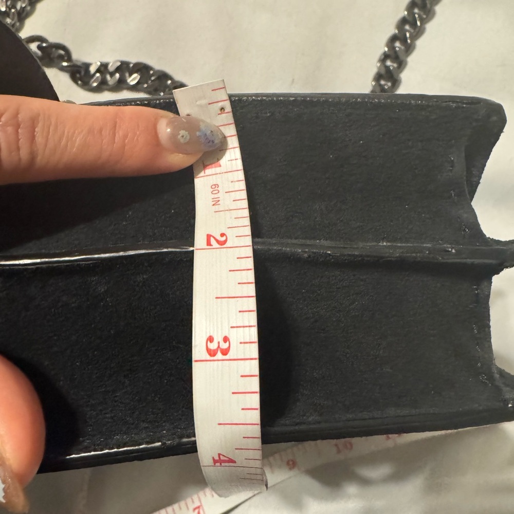 Italian Leather Black Chain Crossbody Back Excellent Quality Dionysus Style - Picture 3 of 8